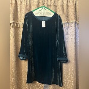 J. Jill Peacock Velvet Tunic XL